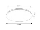Vendel, beltéri mennyezeti LED24W, D37,5cm,fehér