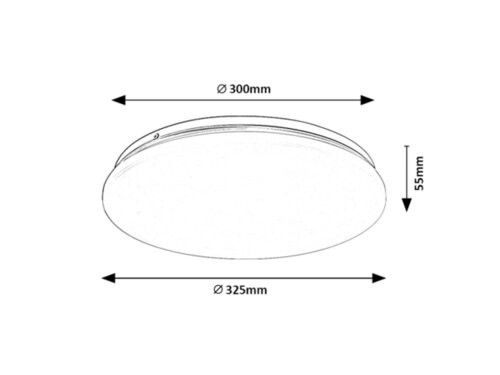 Vendel, beltéri mennyezeti LED18W,D32,5cm,csill.