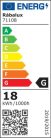 Vendel, beltéri mennyezeti LED18W, D32cm,négyzet