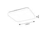 Vendel, beltéri mennyezeti LED18W, D32cm,négyzet