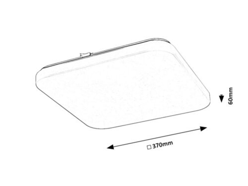 Vendel, beltéri mennyezeti LED24W, D37cm,négyzet