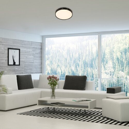 Nessira, beltéri mennyezeti LED25W,D39cm,m.fekete