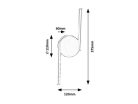 Sabira, beltéri fali, LED8W, H37,5cm, fekete