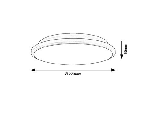 Engon, beltéri mennyezeti LED18W, D27cm, ezüst