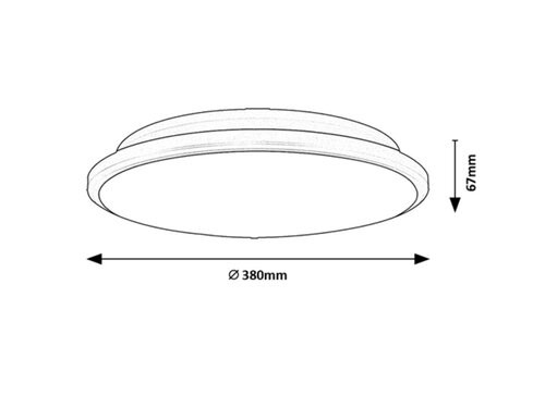 Engon, beltéri mennyezeti LED23W, D38cm, ezüst