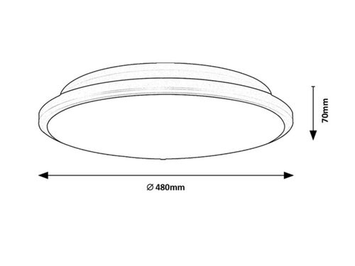 Engon, beltéri mennyezeti LED45W, D48cm, fekete