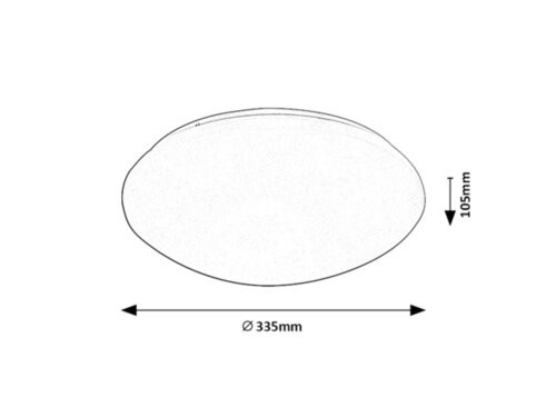 Lucas,ind. mennyezeti LED18W, D33,5cm, IP44