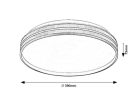 Gandor, beltéri mennyezeti LED24W, D39cm, fekete