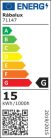 Nabil, beltéri fali,LED15W,L61cm,matt fekete
