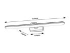Nabil, beltéri fali,LED15W,L61cm,matt fekete