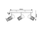 Metta, beltéri mennyezeti E14 3xMAX40W, L41cm