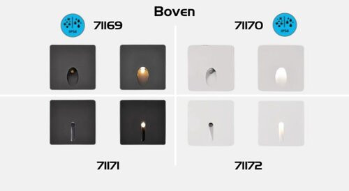 Boven, beltéri lépcső megvilágító LED3W,fehér,IP54