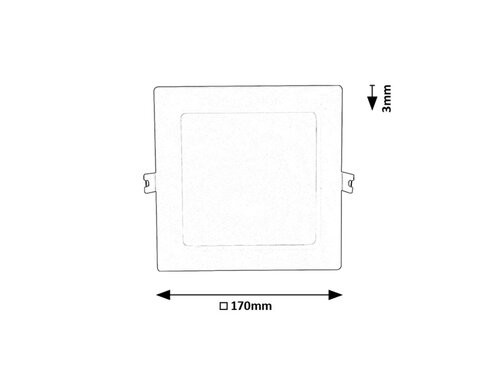 Shaun2, beltéri beép.12W,3000K,fehér,négyz.