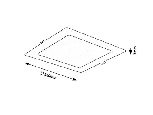 Shaun2, beltéri beép.18W,3000K,fekete,négyz