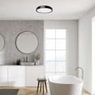 Samira, beltéri mennyezeti 48W, fekete,kerek,IP44