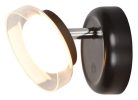 Javi, beltéri fali, LED2W, D10cm, fekete