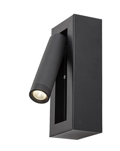 Gello, beltéri fali, LED4W, H16cm, fekete