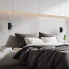 Gello, beltéri fali, LED4W, H16cm, fekete
