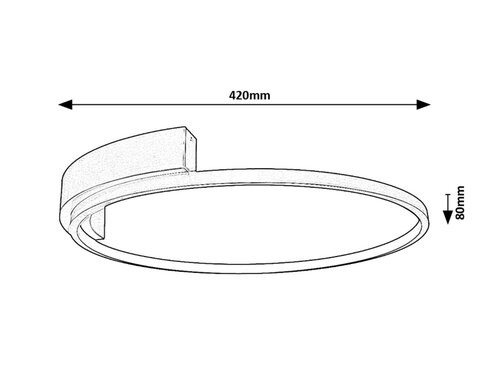 Holize, beltéri mennyezeti LED23W, L42cm, arany