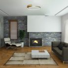 Holize, beltéri mennyezeti LED23W, L42cm, arany
