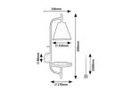 Azome, beltéri fali, E27 1xMAX15W, H50cm