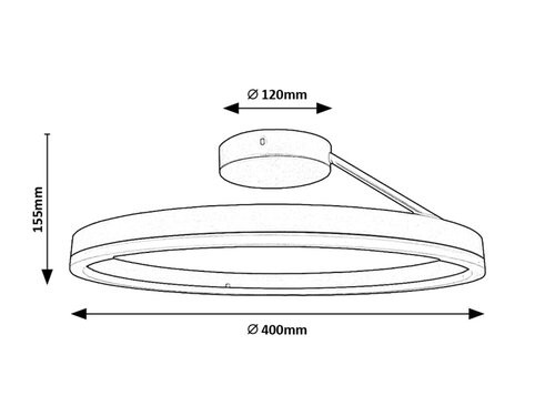 Isaure, beltéri mennyezeti LED24W, D40cm