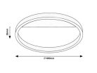 Thric, beltéri menny.LED20W D40cm, fekete/arany