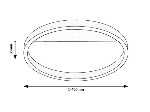 Thric, beltéri menny.LED20W D40cm, fekete/arany