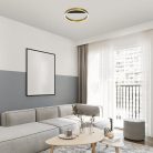 Thric, beltéri menny.LED20W D40cm, fekete/arany