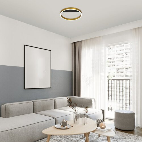 Thric, beltéri menny.LED20W D40cm, fekete/arany