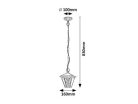 Paravento, kültéri függőlámpa E27 1xMAX40W, H83cm
