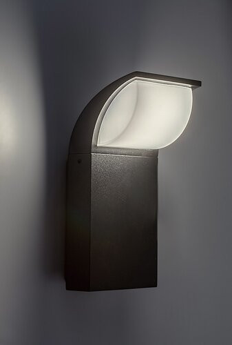 Hongkong,kül.fali, LED9W,fekete, L10cm