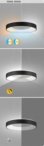 Ceilo,ind.pend. LED38W, D48cm, black