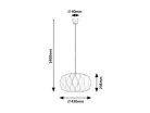 Ormini, beltéri függőlámpa E27 1xMAX25W, D43cm