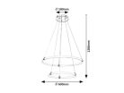 Irelia, beltéri függőlámpa LED55W, D60cm, H120cm