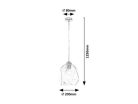 Shivani, beltéri függőlámpa E27 1xMAX40W, H125cm