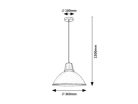 Wilbour, beltéri függőlámpa E27MAX60W, D36,fekete