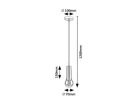Zuriel, beltéri függőlámpa E27 1xMAX40W, D7cm