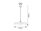 Alatar, beltéri függőlámpa E27 1xMAX40W, H150cm