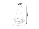 Esilda, beltéri függőlámpa LED42W, D50cm,szat.króm