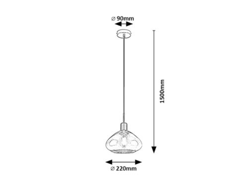 Dvora,ind.pend. E27 1xMAX40W, H150cm