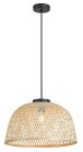 Rattan, beltéri függőlámpa E27 1xMAX25W, D40,5cm