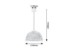 Rattan, beltéri függőlámpa E27 1xMAX25W, D40,5cm