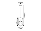 Ghita, beltéri függőlámpa E27 1xMAX20W, H120cm