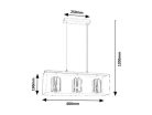 Chadwick, beltéri függőlámpa E27 3xMAX25W, L60cm