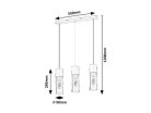 Ronno, beltéri függőlámpa E27 3xMAX25W, L55cm