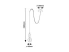 Dollien, beltéri függőlámpa E27 1xMAX60W, H210cm