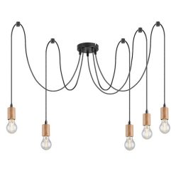 Dollien, beltéri függőlámpa E27 5xMAX60W, H210cm