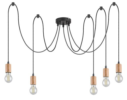 Dollien, beltéri függőlámpa E27 5xMAX60W, H210cm