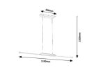Tamur, beltéri függőlámpa LED26W, L110cm,fa/fehér